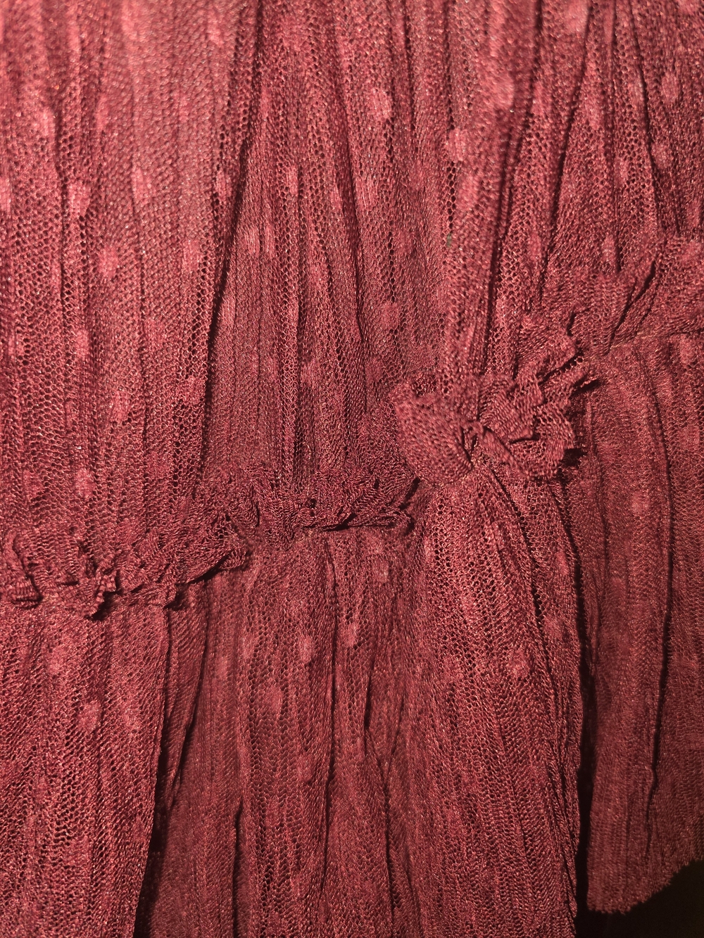 Vici Burgundy Asymmetrical Ruffle Midi Dress - Picture 4 of 4